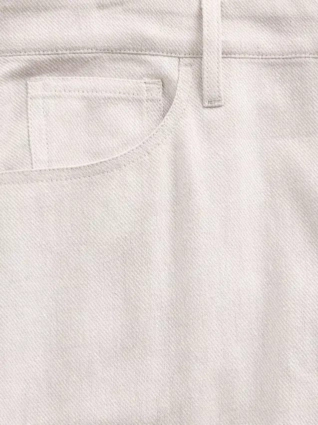 Breed uitlopende broek van linnen-katoen