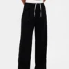 Broek met middelhoge taille en dubbele tailleband