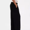 Broek met middelhoge taille en dubbele tailleband