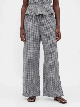 Broek van katoenen gaas met gemakkelijke split aan de zoom