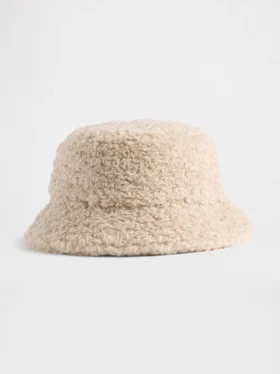 Buckethoed van gerecycled sherpa voor kinderen