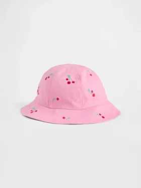 Buckethoed voor peuters met kersenmotief