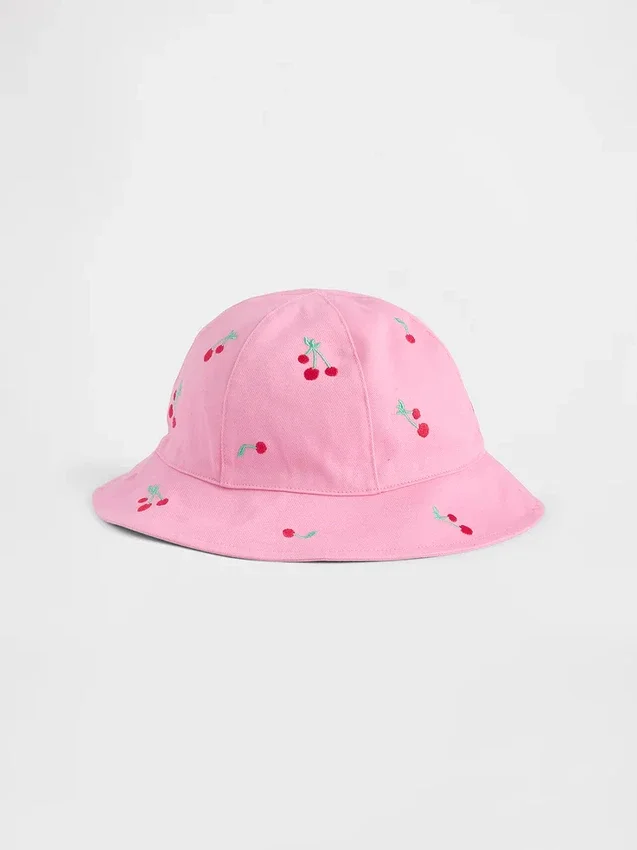 Buckethoed voor peuters met kersenmotief