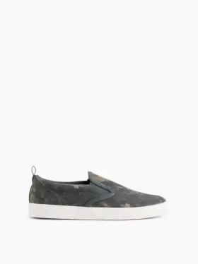 Canvas camouflage instapsneakers voor kinderen