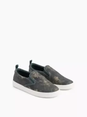 Canvas camouflage instapsneakers voor kinderen