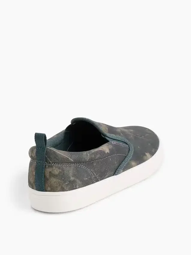 Canvas camouflage instapsneakers voor kinderen