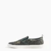Canvas camouflage instapsneakers voor kinderen