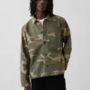 Canvas denim camouflage utility-shirt