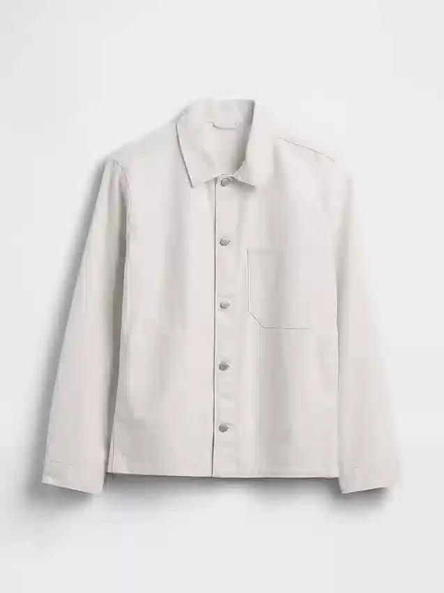 Canvas shirtjasje met relaxte pasvorm
