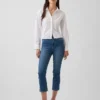 Capri-Jeans met hoge taille