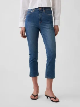 Capri-Jeans met hoge taille