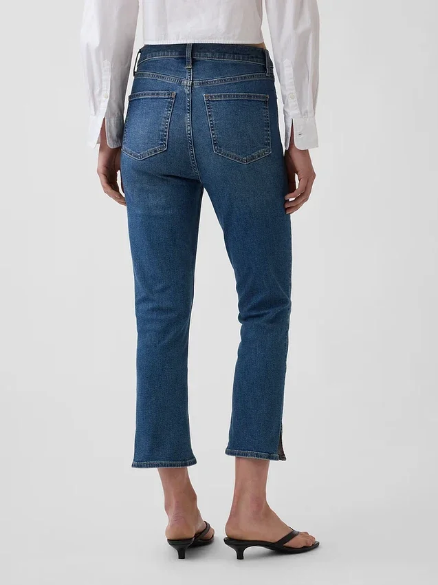 Capri-Jeans met hoge taille
