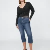 Capri-Jeans met hoge taille