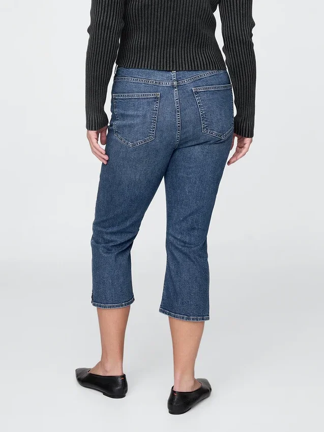 Capri-Jeans met hoge taille