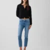 Capri-Jeans met lage taille