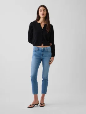 Capri-Jeans met lage taille