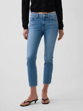 Capri-Jeans met lage taille