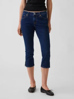 Capri-Jeans met lage taille