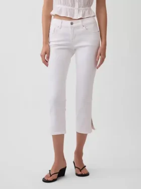 Capri-Jeans met lage taille