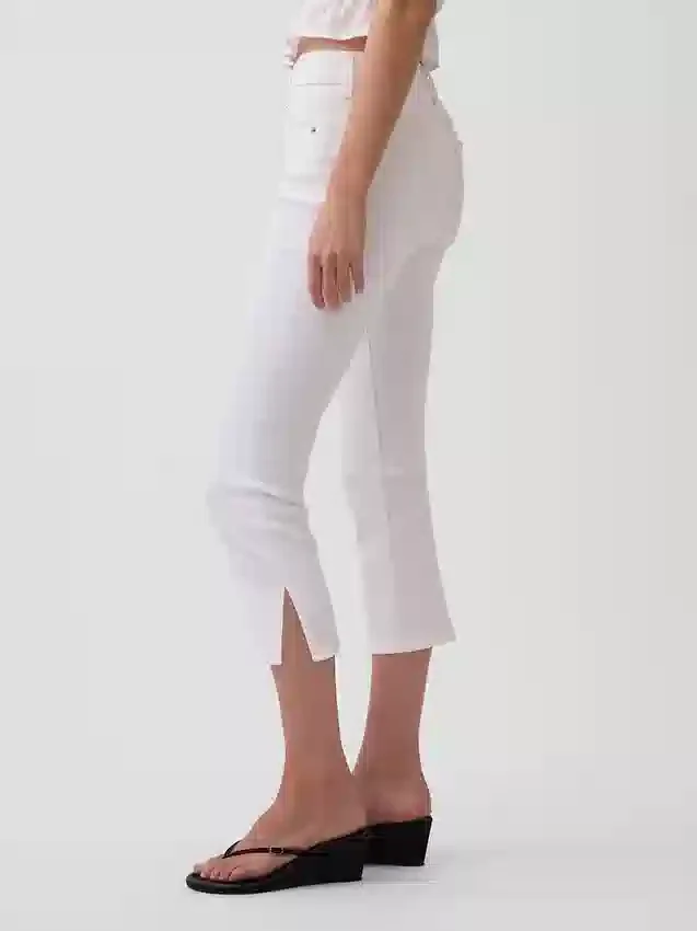 Capri-Jeans met lage taille