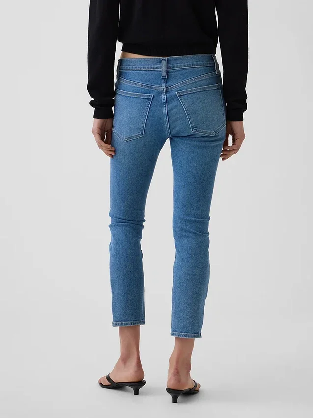 Capri-Jeans met lage taille