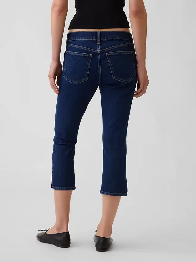 Capri-Jeans met lage taille