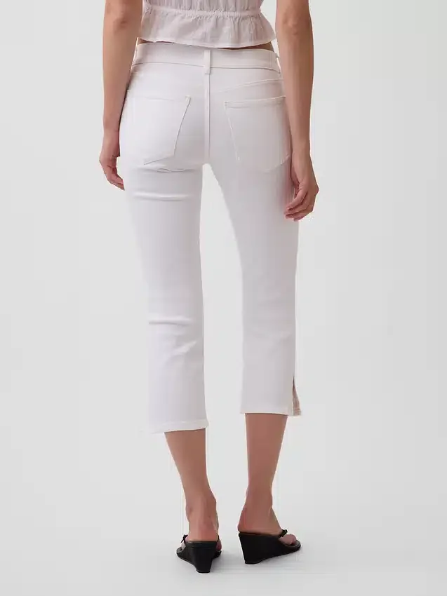 Capri-Jeans met lage taille