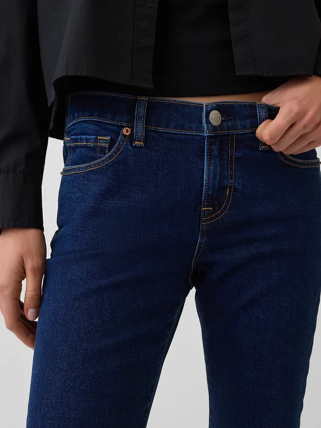 Capri-Jeans met lage taille