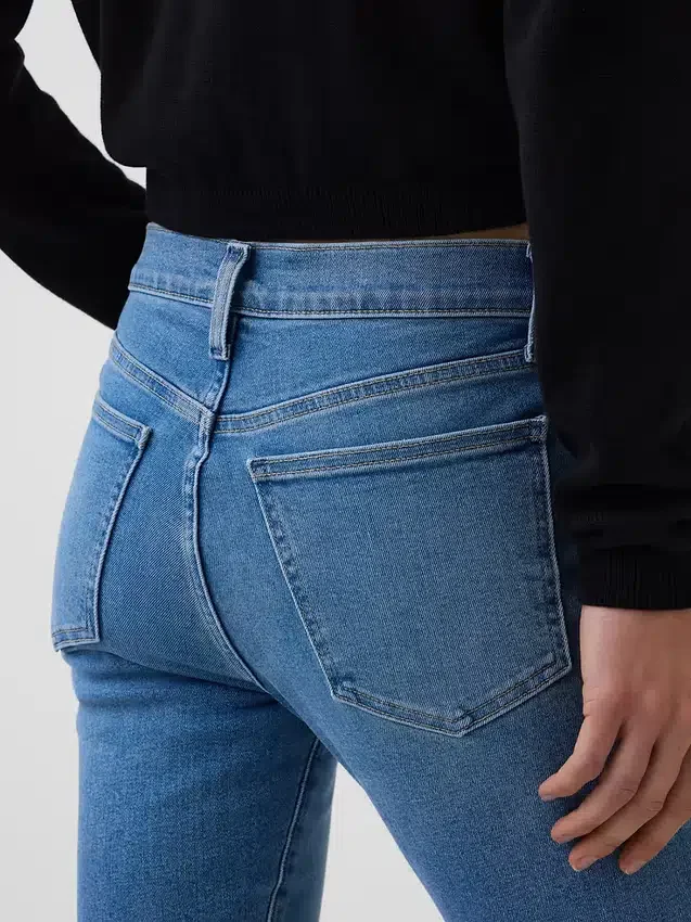 Capri-Jeans met lage taille
