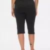 Capri met hoge taille en dubbel gebreide stof