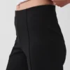 Capri met hoge taille en dubbel gebreide stof