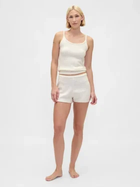 CashSoft bouclé-trui-korte broek