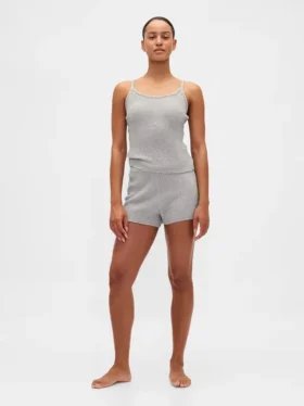 CashSoft bouclé-trui-korte broek