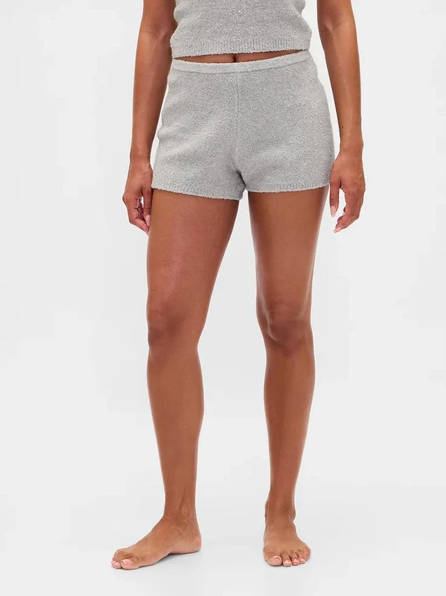 CashSoft bouclé-trui-korte broek