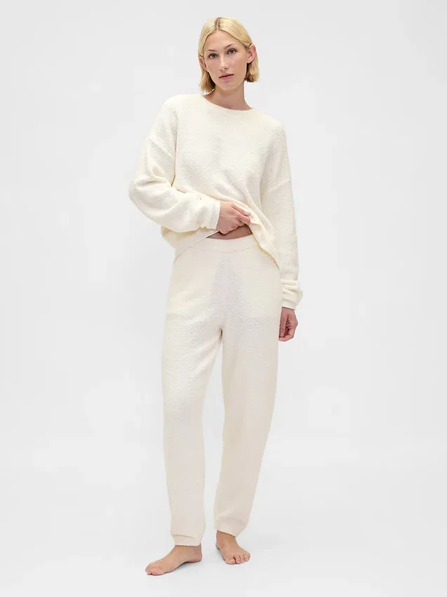 CashSoft bouclé-trui met joggingbroek