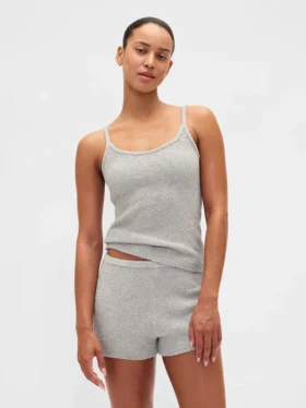 CashSoft bouclé-trui-tanktop