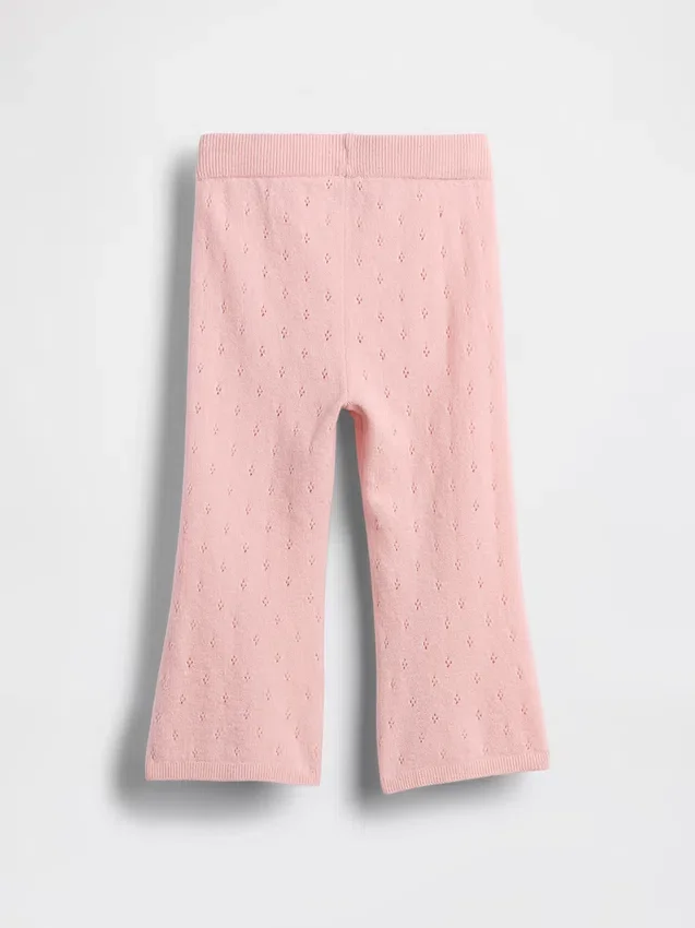 CashSoft-broek met uitlopende pijpen en pointelle-patroon voor Baby & Peuter