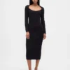CashSoft geribde midi-trui-jurk