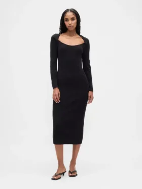 CashSoft geribde midi-trui-jurk