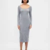 CashSoft geribde midi-trui-jurk