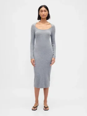 CashSoft geribde midi-trui-jurk
