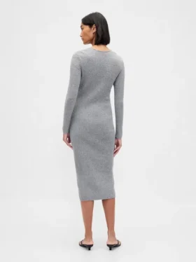 CashSoft geribde midi-trui-jurk