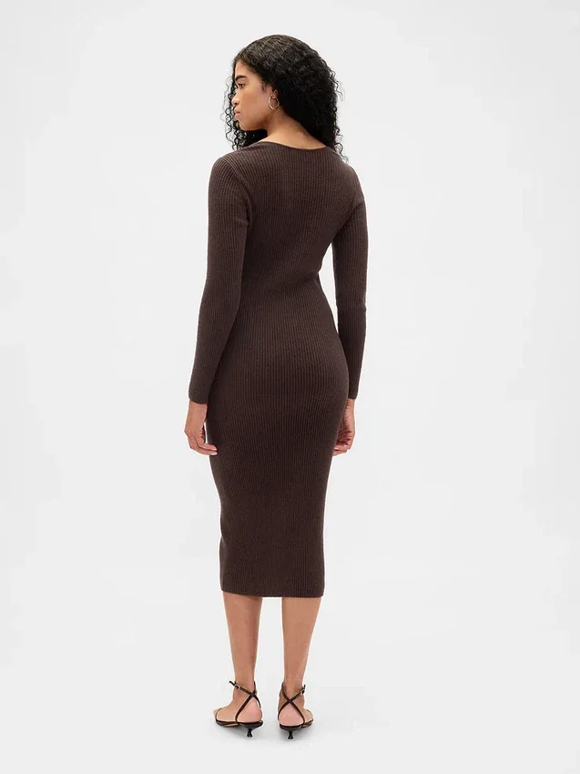 CashSoft geribde midi-trui-jurk
