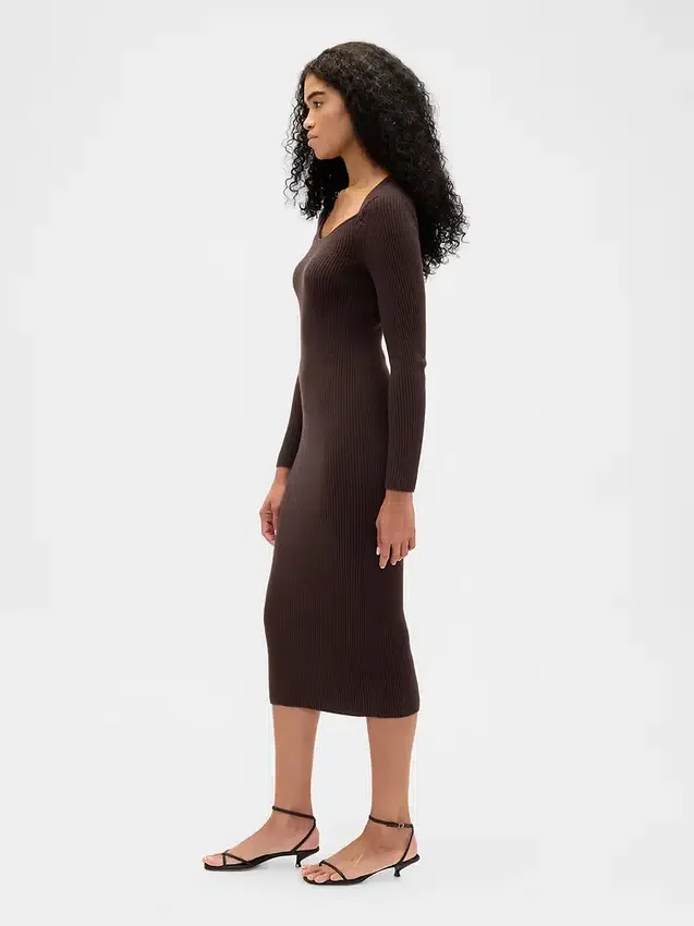 CashSoft geribde midi-trui-jurk