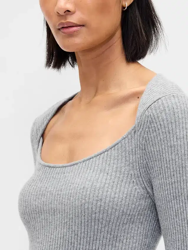 CashSoft geribde midi-trui-jurk