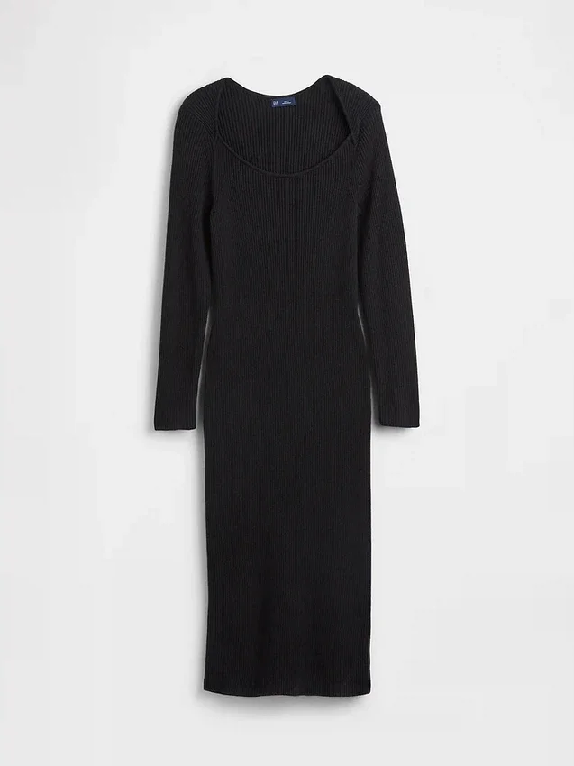 CashSoft geribde midi-trui-jurk