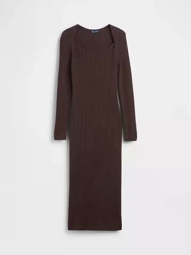 CashSoft geribde midi-trui-jurk