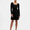 CashSoft geribde mini-trui-jurk
