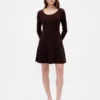 CashSoft geribde mini-trui-jurk
