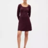 CashSoft geribde mini-trui-jurk